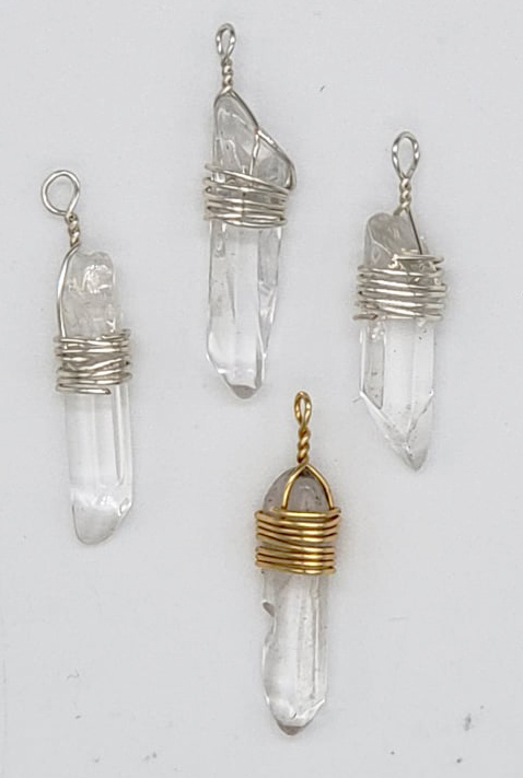 quartz crytal points charms