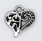Filigree Heart charm
