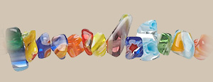 Millefiori glass beads