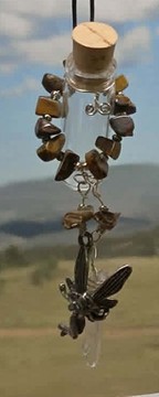 Brown Tiger Eye stonewrap aromanecklace