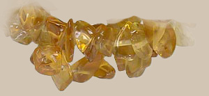 Amber/Topaz glass beads
